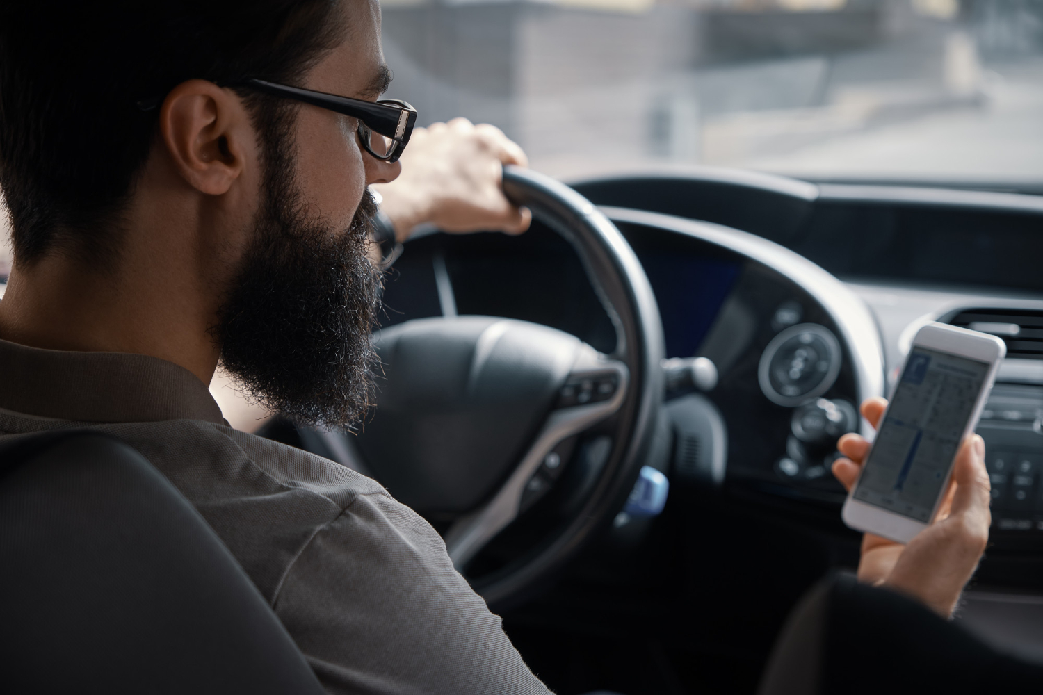 Person on phone while driving