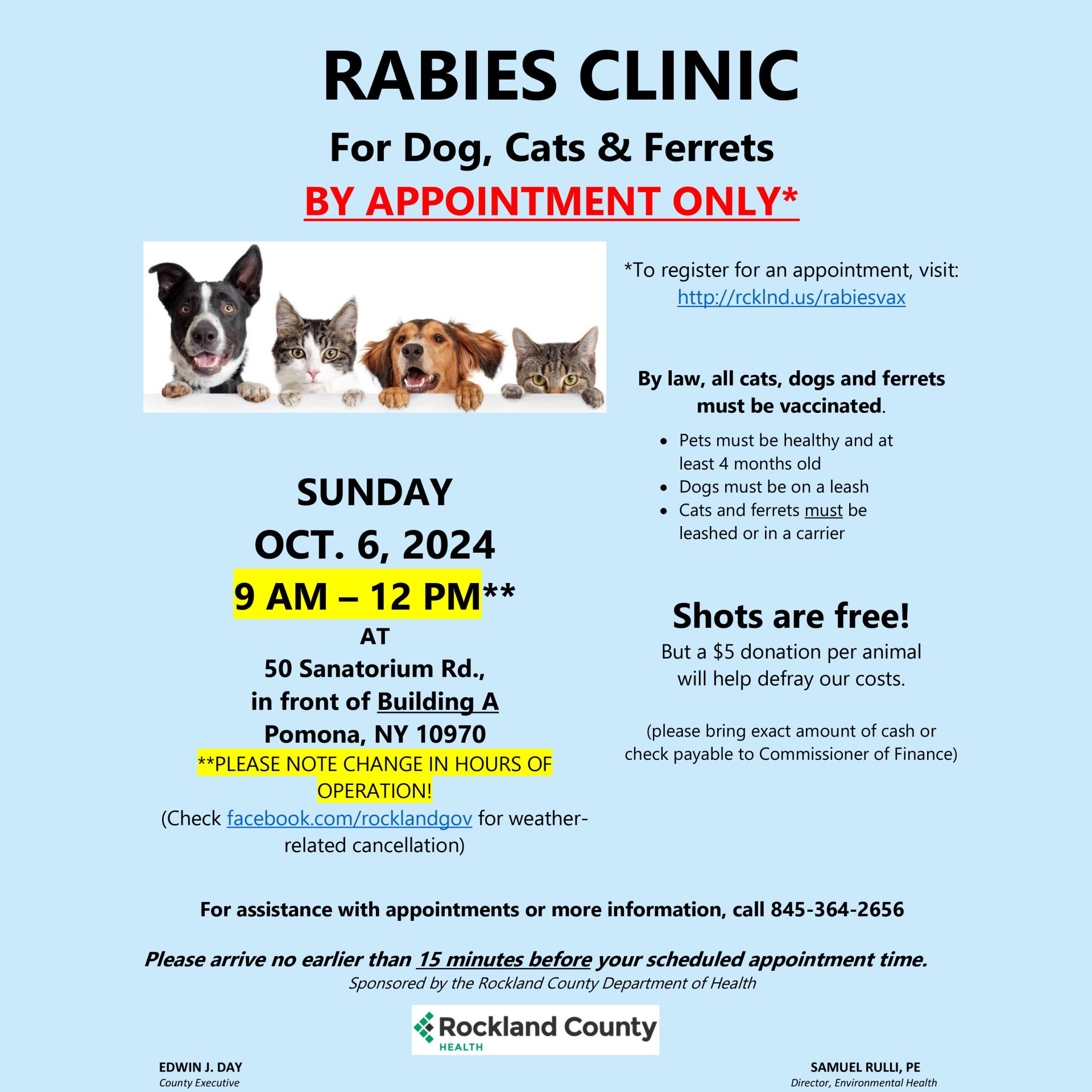 Rabies Clinic Oct 2024