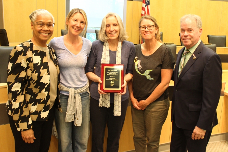 Ed Day and Natalie Patasaw with Blue Rock School Teachers