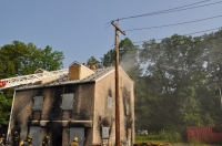 Smoke coming out of a building